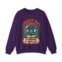 Help! I'm Surrounded By Snowflakes - Unisex Sweatshirt – Funny Sarcastic Christmas - Image 15