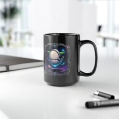 Floating Away – Black Ceramic Mug – Grogu Hover Pod Galactic Coffee Cup - Image 9
