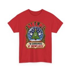 Help! I'm Surrounded By Snowflakes - Unisex T-Shirt – Funny Sarcastic Christmas - Image 20