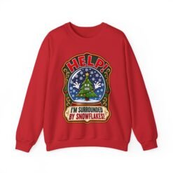 Help! I'm Surrounded By Snowflakes - Unisex Sweatshirt – Funny Sarcastic Christmas - Image 17