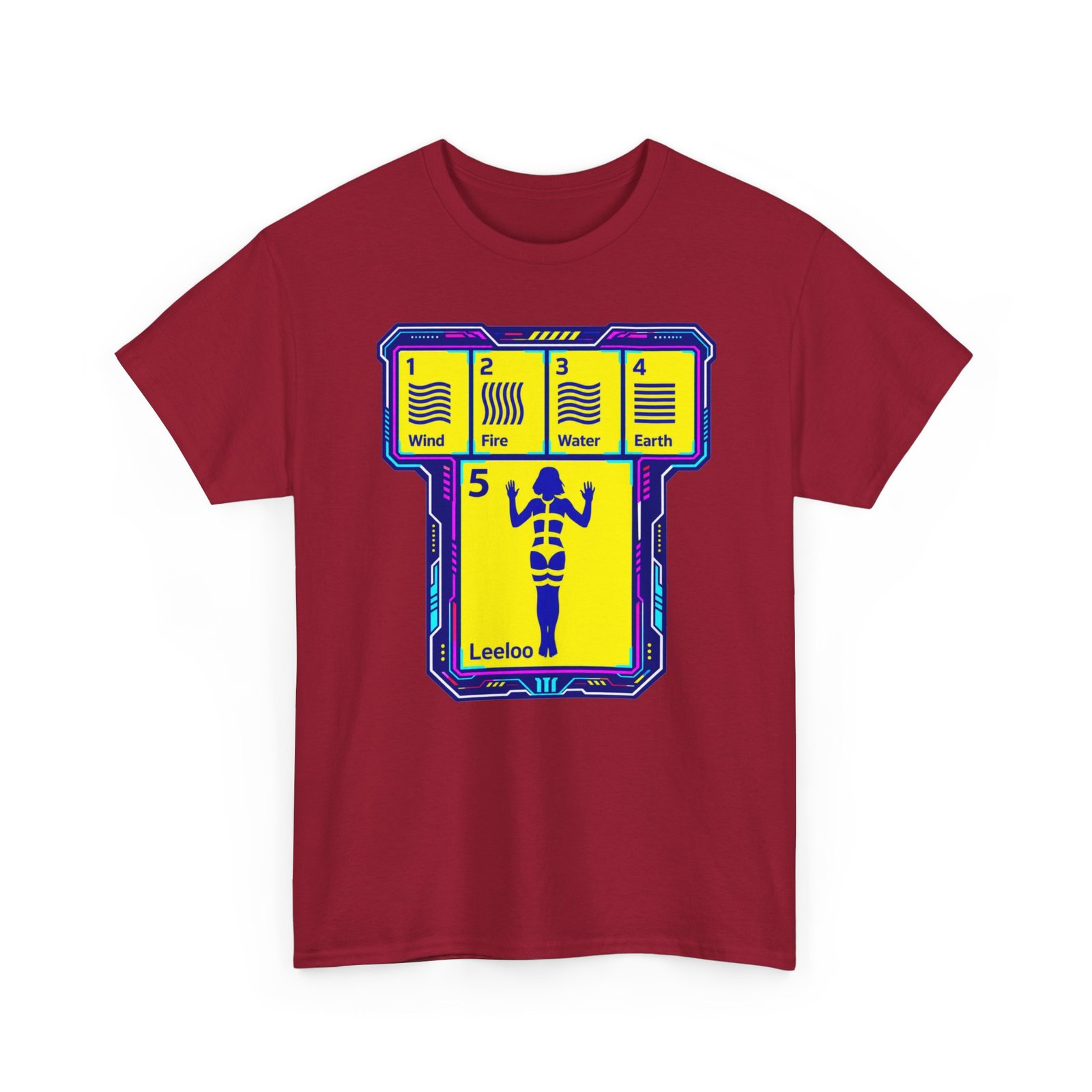 Fifth Element Chart - Unisex T-Shirt – Wind, Water, Fire, Earth... and Leeloo - Image 21