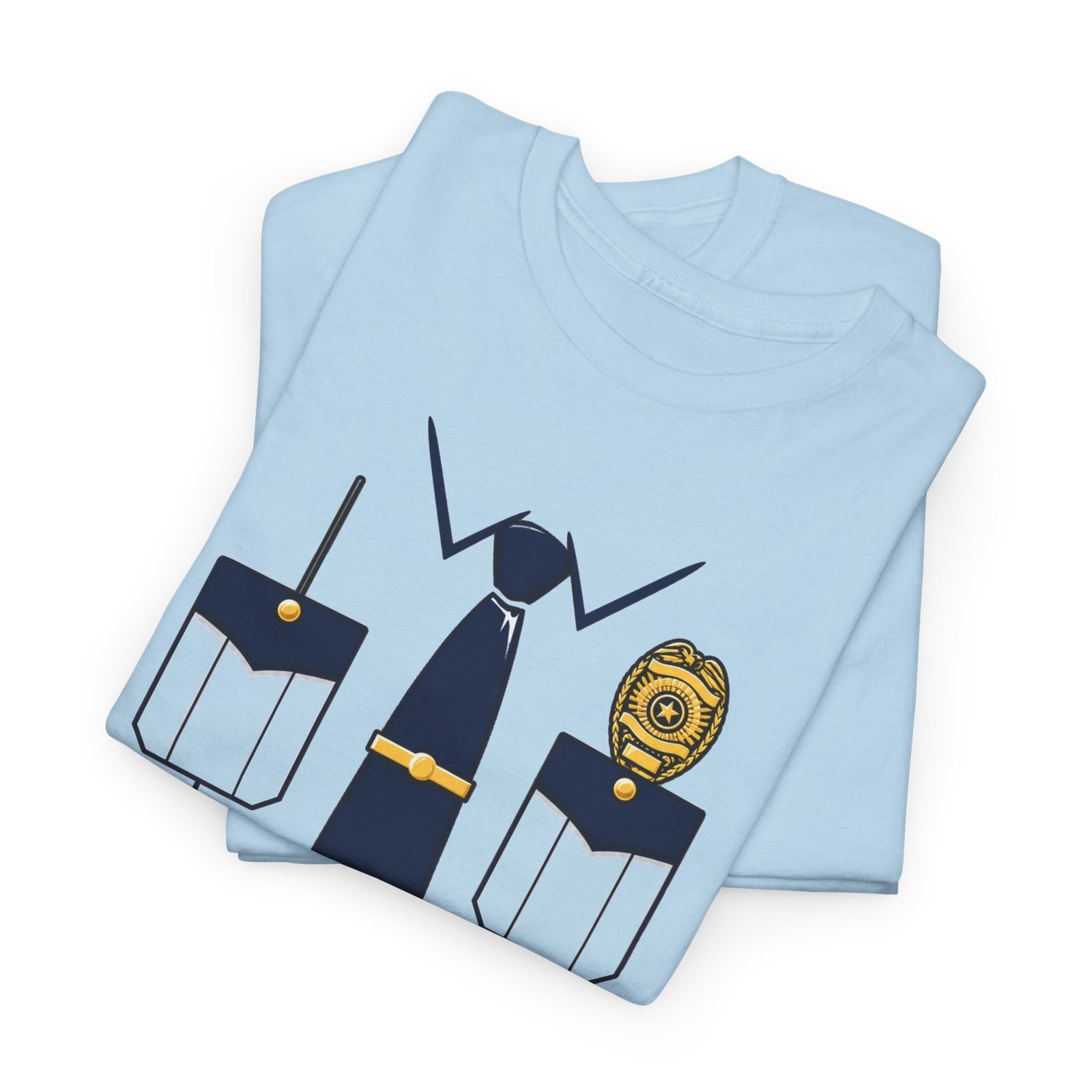 Police Officer - Unisex T-Shirt – Funny Easy Cop Halloween Costume - Image 3