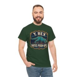 T. Rex Hates Pushups - Unisex T-Shirt – Funny Dinosaur - Gym Humor - Image 7