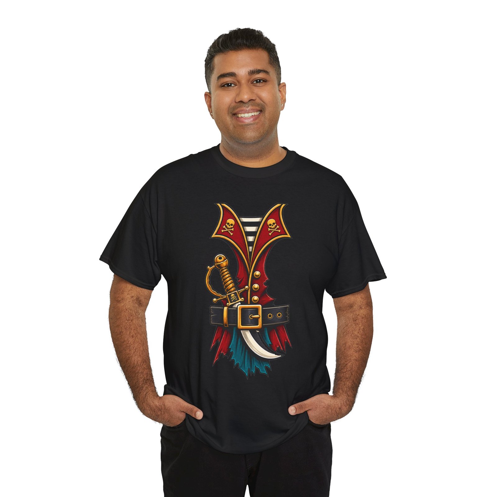 Pirate - Unisex T-Shirt – Funny Easy Halloween Buccaneer Costume - Image 6