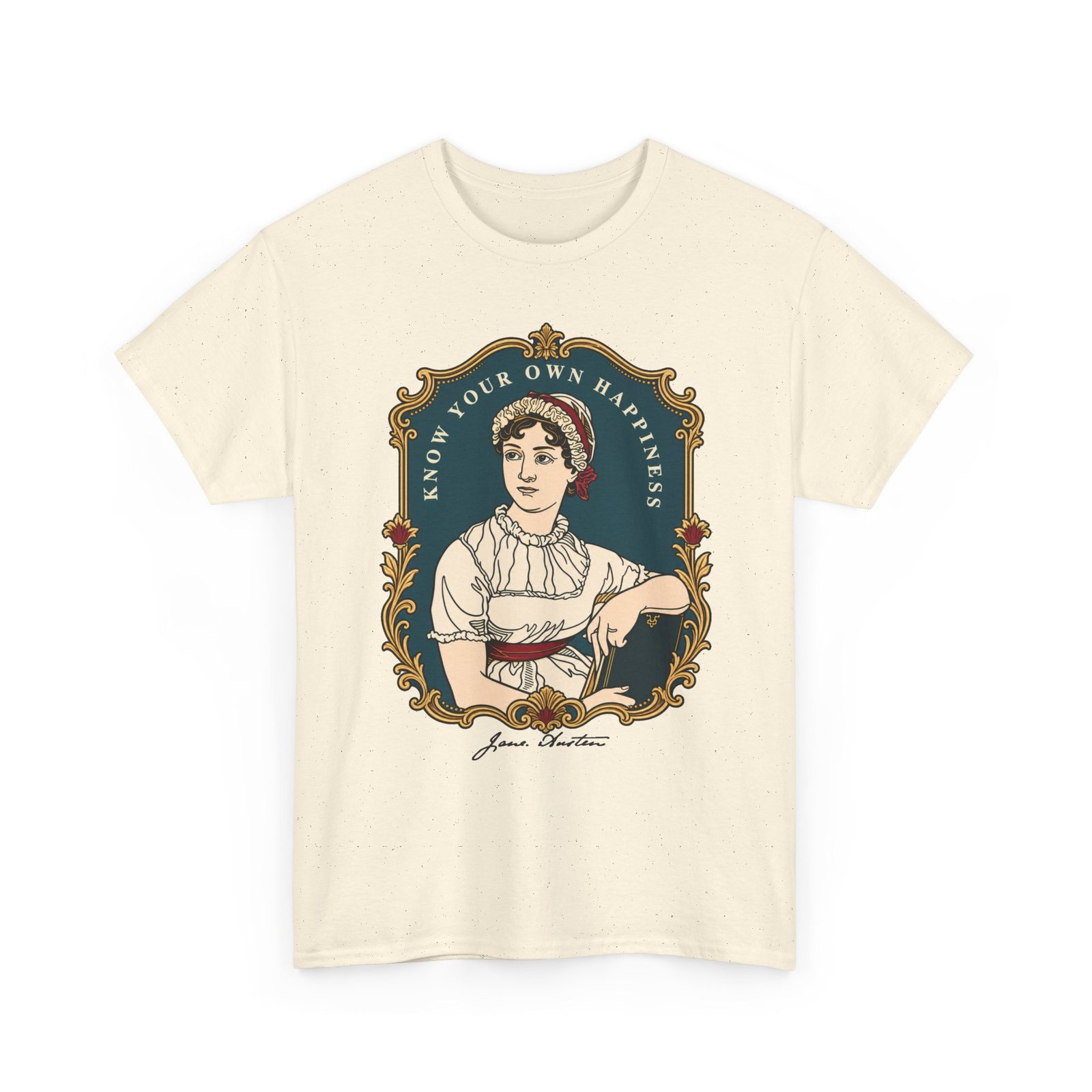 Jane Austen “Know Your Own Happiness” - Unisex T-Shirt – Timeless Wisdom - Image 15
