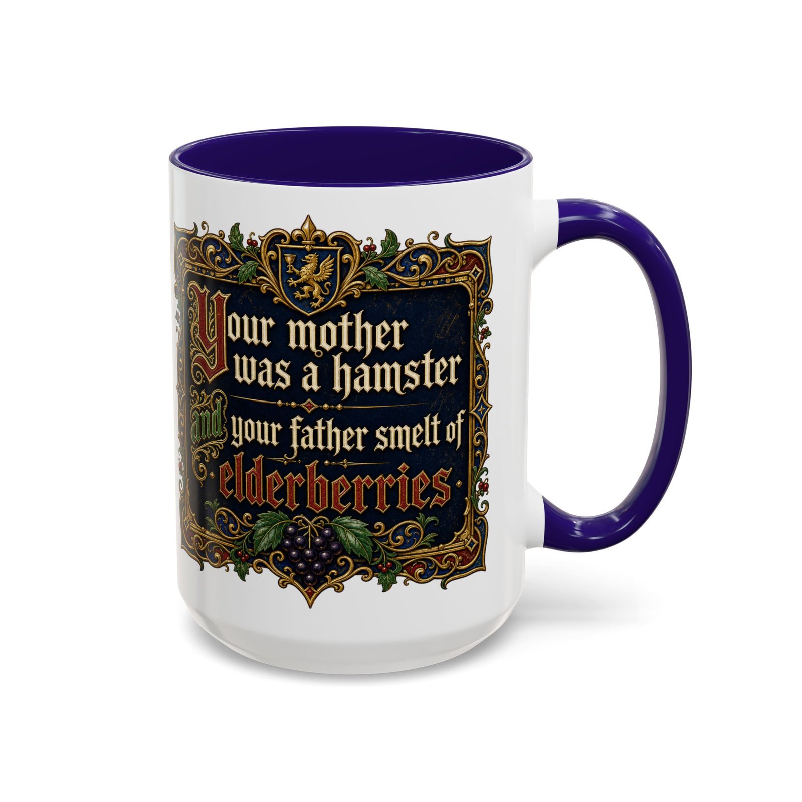 Your Mother Was a Hamster - Color Accent Mug – Monty Python Holy Grail Humor - Image 13