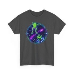 Reach for the Froggy - Unisex T-Shirt – Cute Green Space Creature - Floating Frog - Image 15