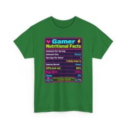 Gamer Nutrition Facts - Unisex T-Shirt – Powered by Snacks, Skill and Respawns - Image 12