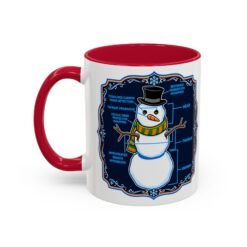 Snowman Anatomy - Color Accent Mug – Funny Christmas - Science Coffee Mug - Image 18
