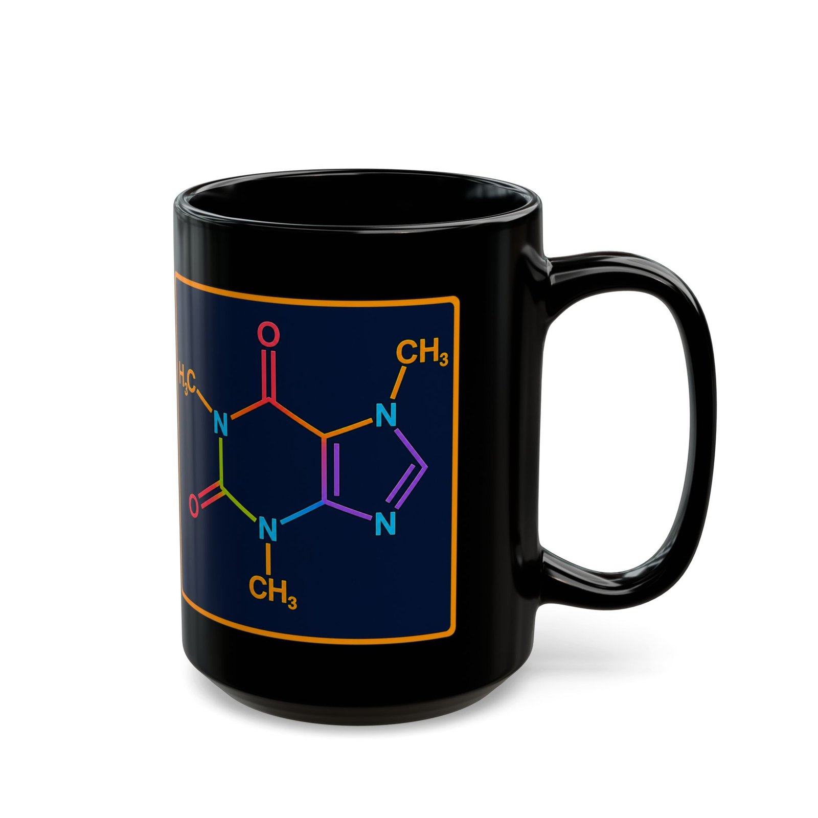 Caffeine Molecule - Black Mug – Science in Every Sip - Image 5