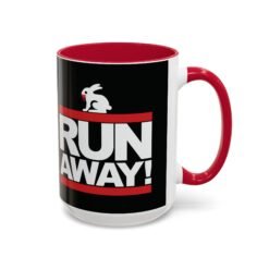 Run Away! Killer Rabbit – Color Accent Mug – Monty Python – Retro Hip-Hop Style - Image 17