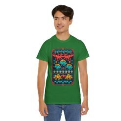 Dino-Mite Christmas - Unisex T-Shirt – Funny Dinosaur - Ugly Christmas Sweater - Image 6