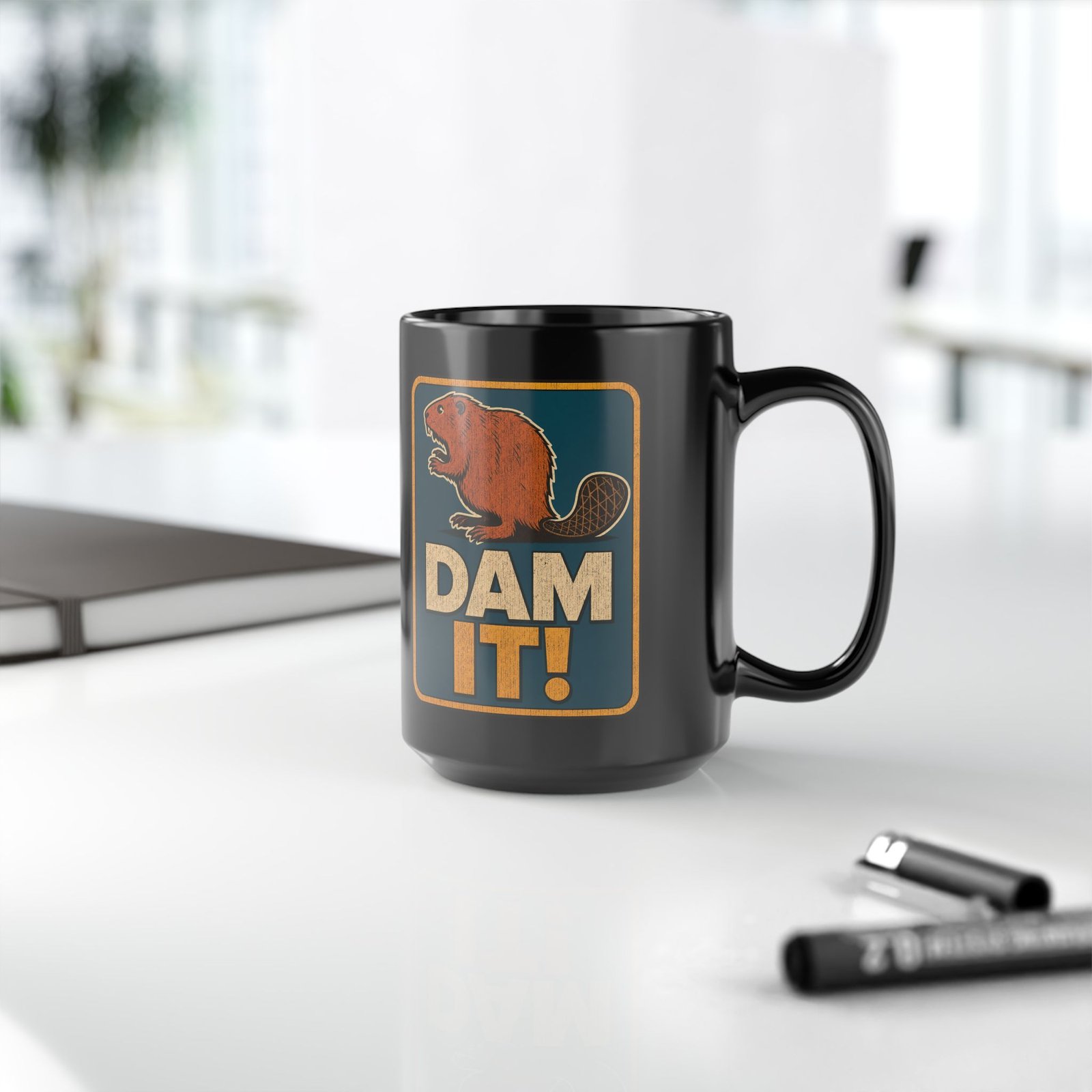 Dam It! - Black Mug – Sip Happens, Laugh Anyway - Image 10