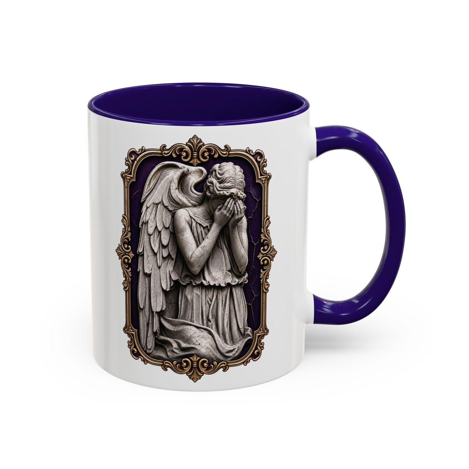 Weeping Angel - Color Accent Mug – Don't Blink - Sci-Fi Horror - Image 3