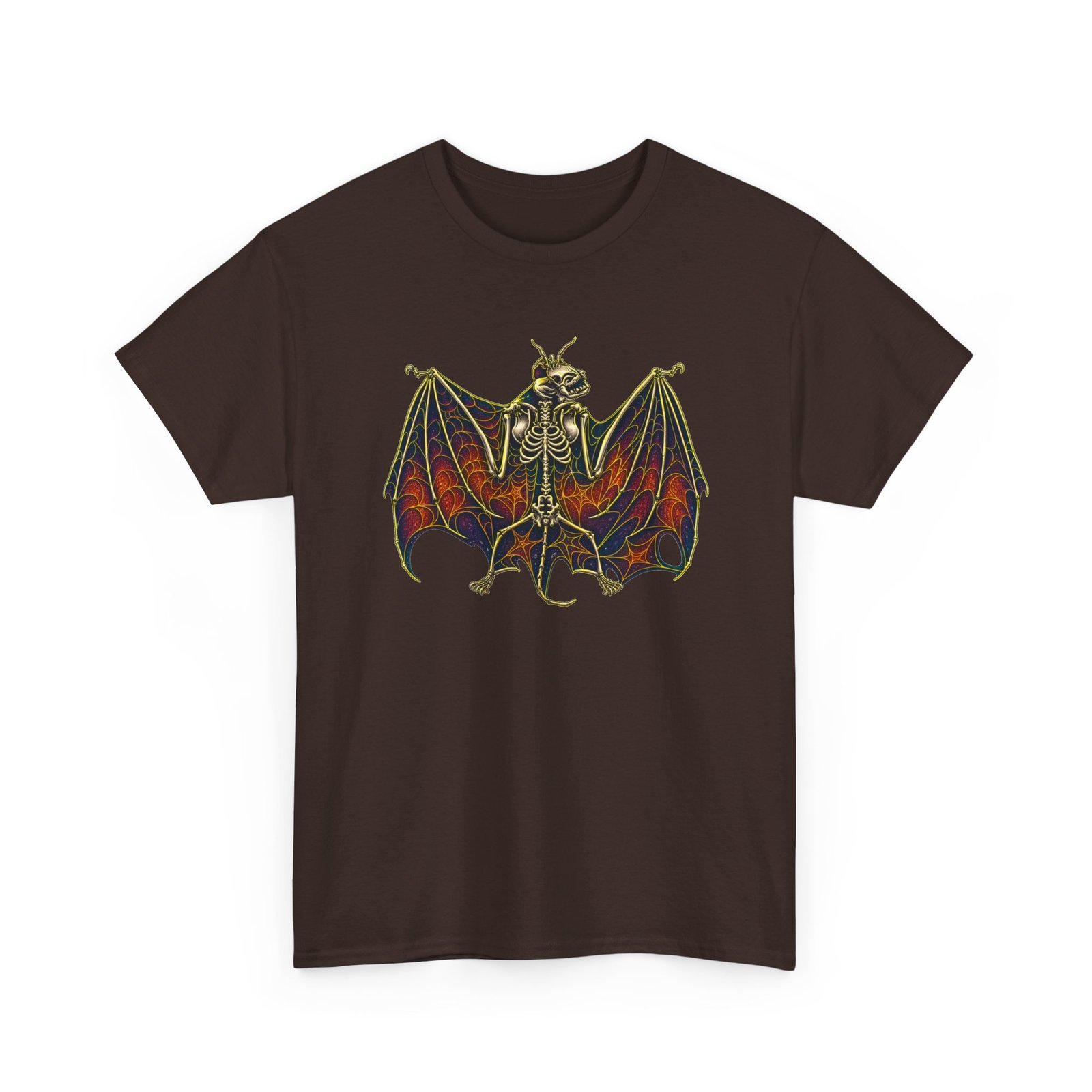 Spider Bat – Unisex T-Shirt – Gothic Skeleton Bat and Spiderweb - Image 12