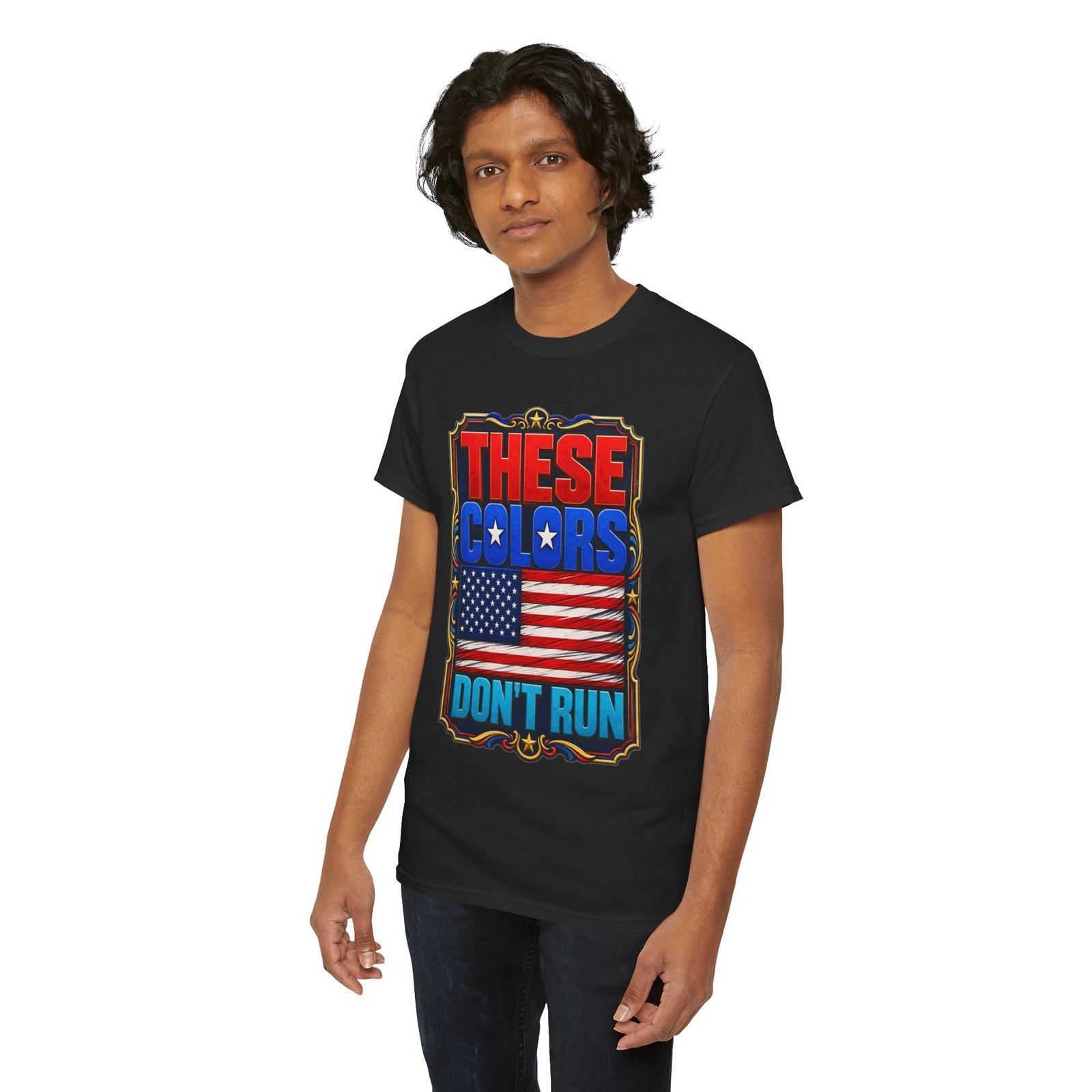 These Colors Don't Run - Unisex T-Shirt – Patriotic -American Flag - Image 12