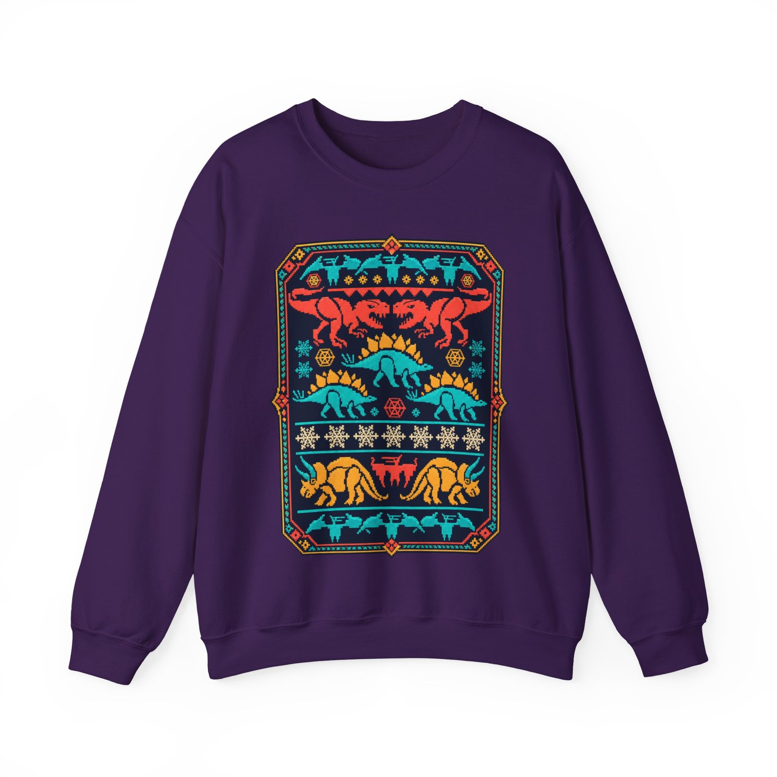 Dino-Mite Christmas - Unisex Sweatshirt – Funny Dinosaur - Ugly Christmas Sweater - Image 15