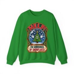 Help! I'm Surrounded By Snowflakes - Unisex Sweatshirt – Funny Sarcastic Christmas - Image 13
