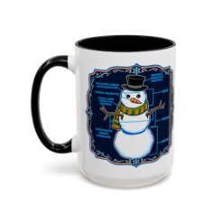 Snowman Anatomy - Color Accent Mug – Funny Christmas - Science Coffee Mug - Image 20
