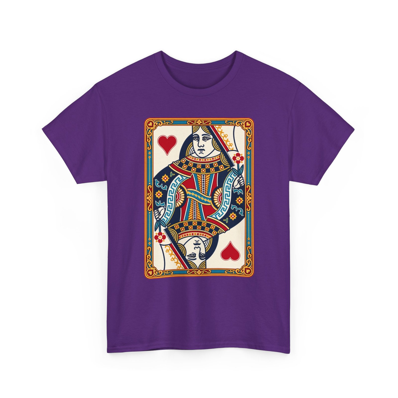 Queen of Hearts - Unisex T-Shirt – Classic Playing Card - Image 14