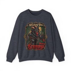 Wishing You a Scary Krampus - Unisex Sweatshirt – Dark Christmas Horror - Image 19