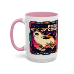 Porgi Corgi Color Accent Mug – Sip with Galactic Cuteness - Image 42
