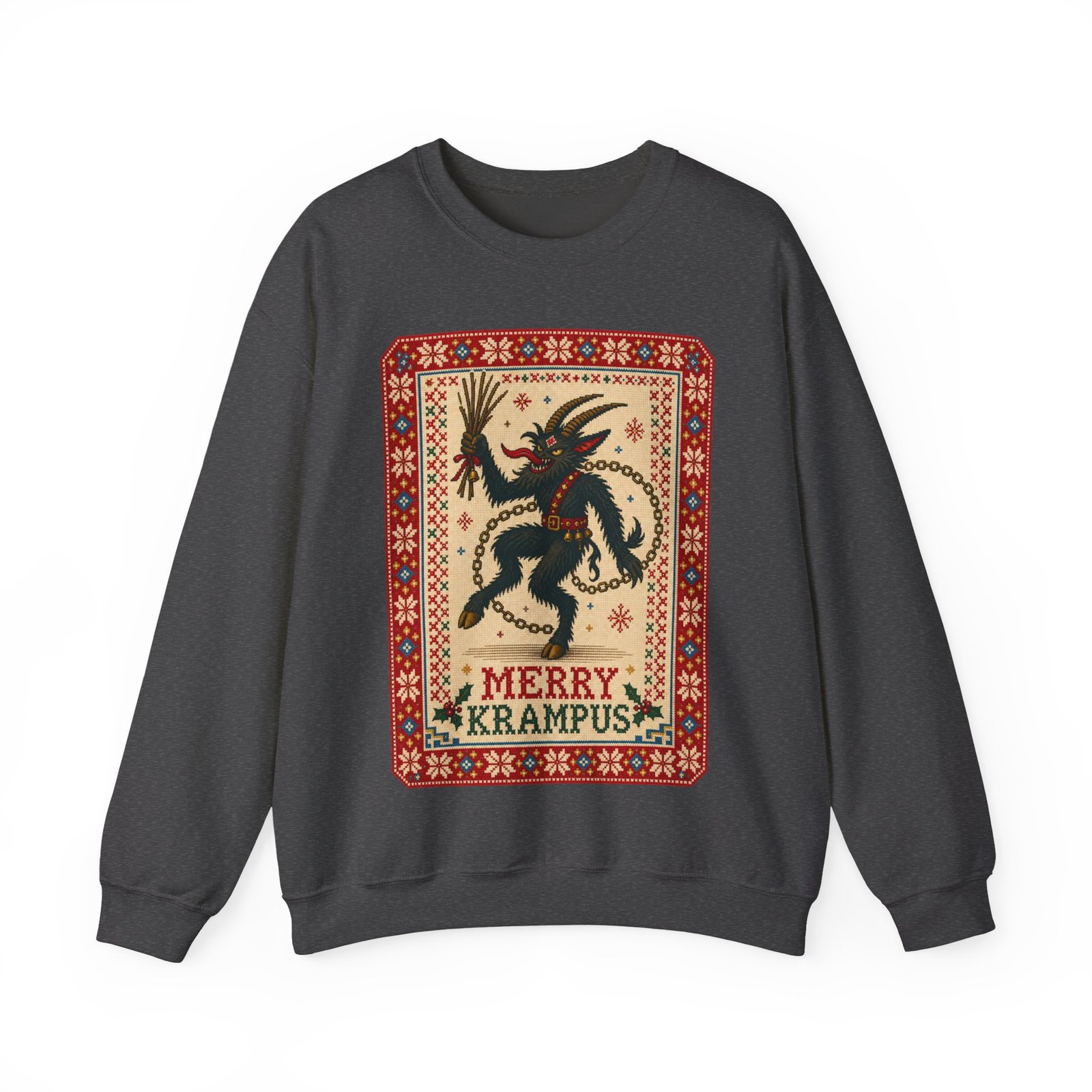 Merry Krampus - Unisex Sweatshirt – Cozy, Creepy, Claus's Worst Nightmare - Image 16