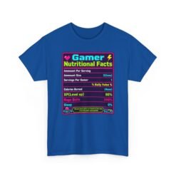 Gamer Nutrition Facts - Unisex T-Shirt – Powered by Snacks, Skill and Respawns - Image 17