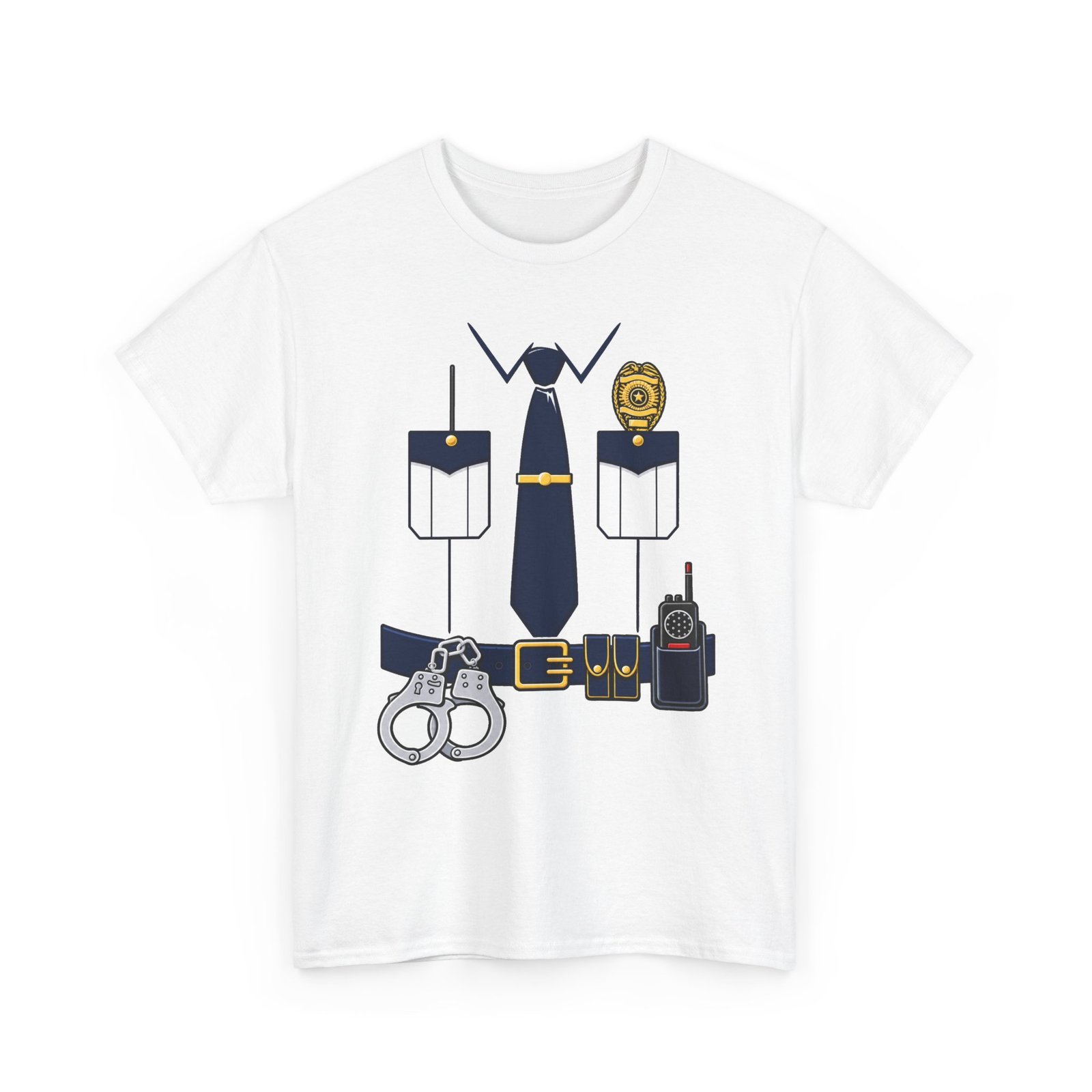 Police Officer - Unisex T-Shirt – Funny Easy Cop Halloween Costume - Image 12