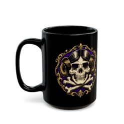 Rebel Skull - Black Mug – Space Princess - Jolly Roger - Punk Coffee - Image 6