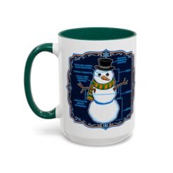 Snowman Anatomy - Color Accent Mug – Funny Christmas - Science Coffee Mug - Image 26