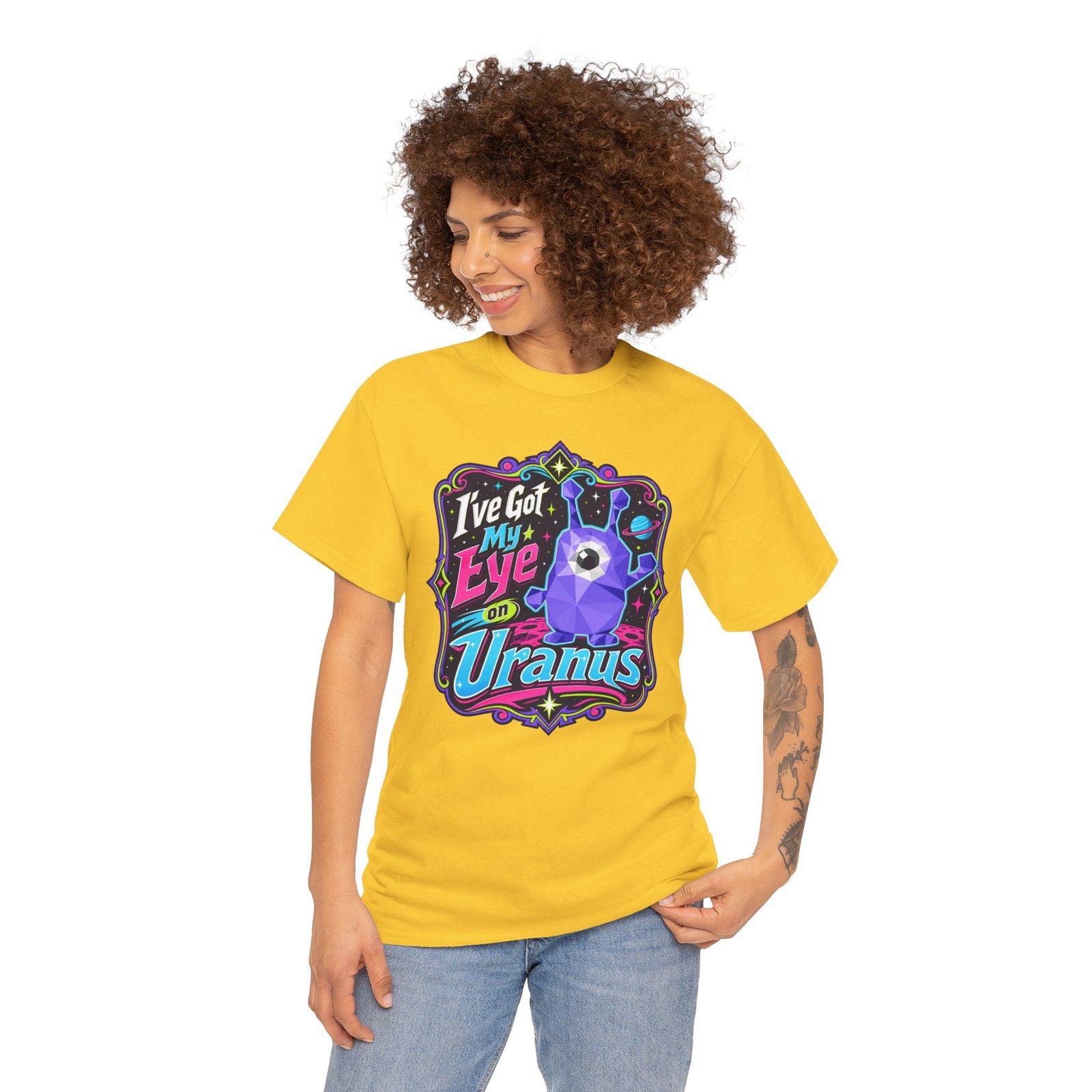 I've Got My Eye On Uranus - Unisex T-Shirt – One-Eyed Alien, Out-of-This-World Humor - Image 5