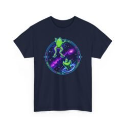 Reach for the Froggy - Unisex T-Shirt – Cute Green Space Creature - Floating Frog - Image 17