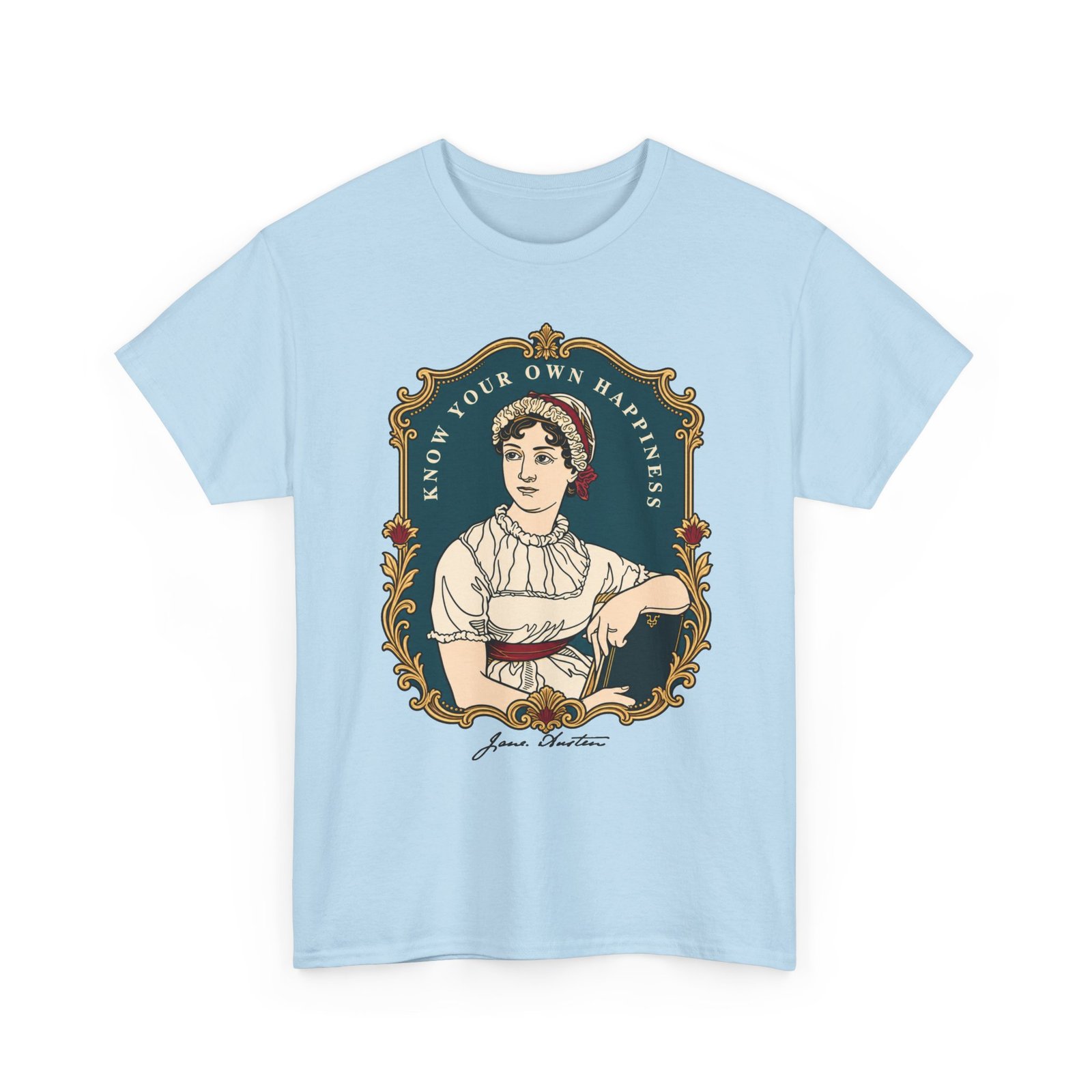 Jane Austen “Know Your Own Happiness” - Unisex T-Shirt – Timeless Wisdom - Image 19