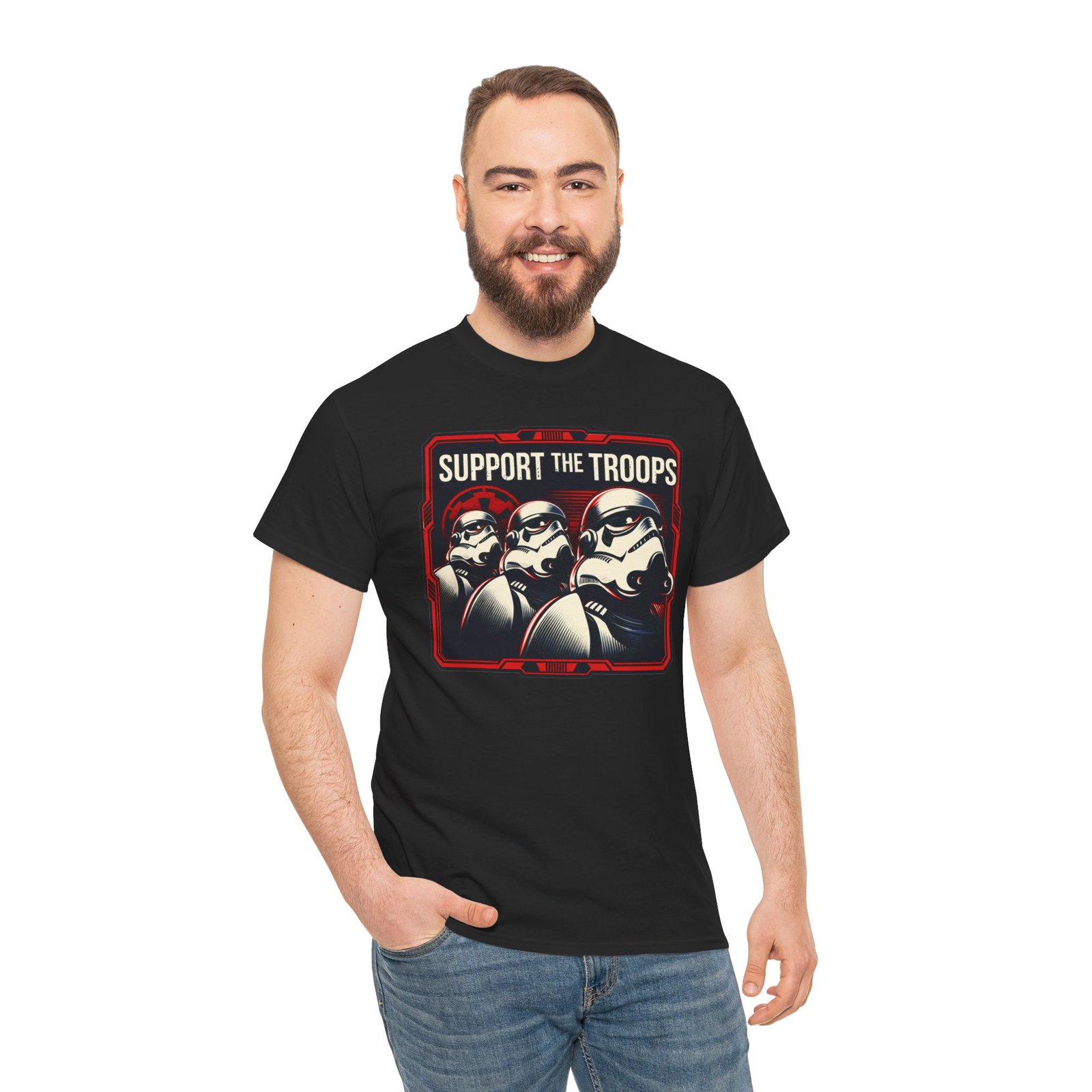 Support the Troops - Unisex T-Shirt – Funny Space Trooper - Sci-Fi Humor - Image 5