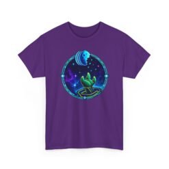 Reach for the Cookie - Unisex T-Shirt – Cute Green Space Creature - Floating Cookie - Image 18