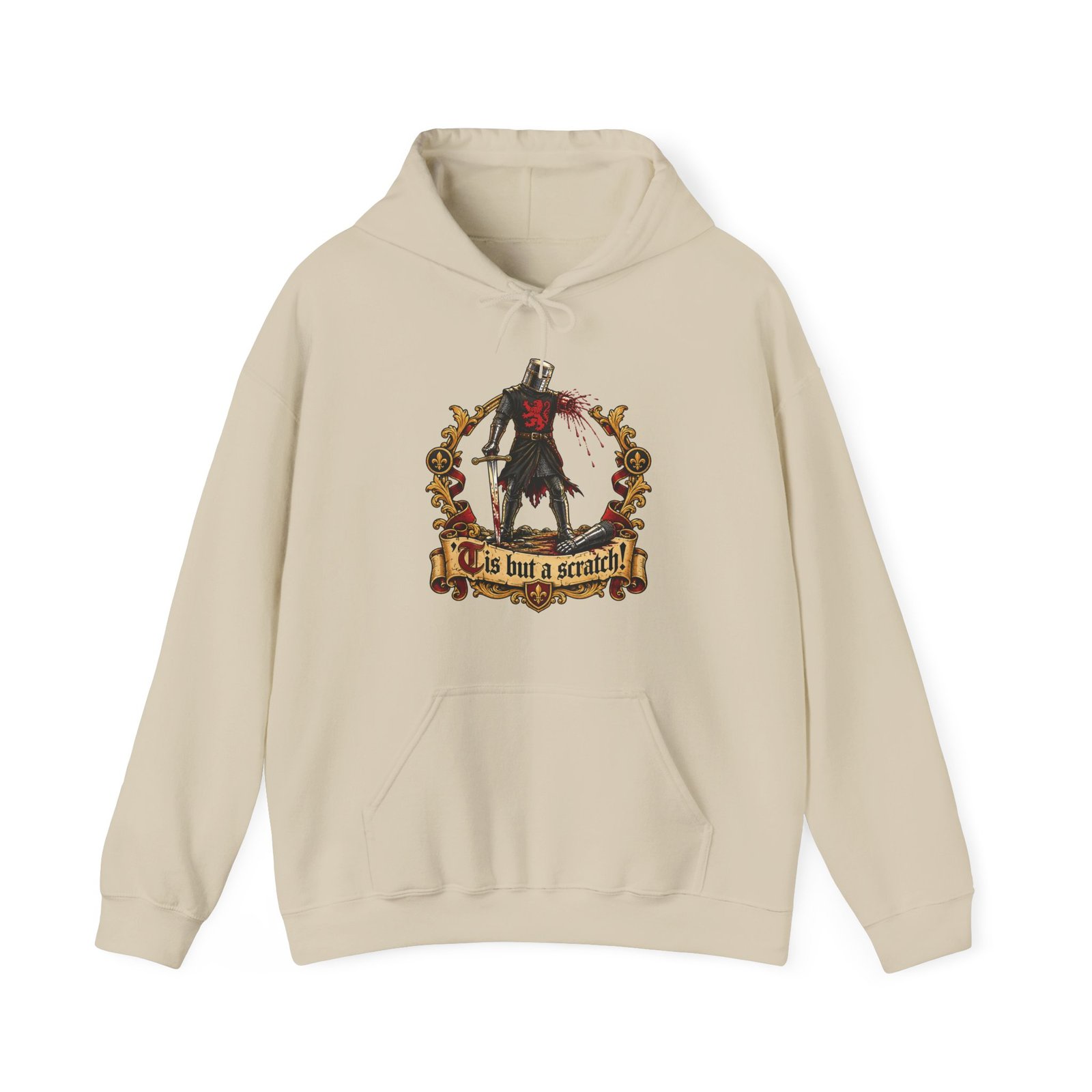'Tis But A Scratch - Unisex Hoodie – Funny Monty Python - Black Knight - Image 17