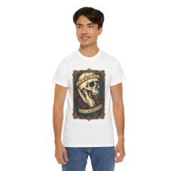To Be or Not To Be - Unisex T-Shirt – Shakespeare Hamlet Skull - Image 13