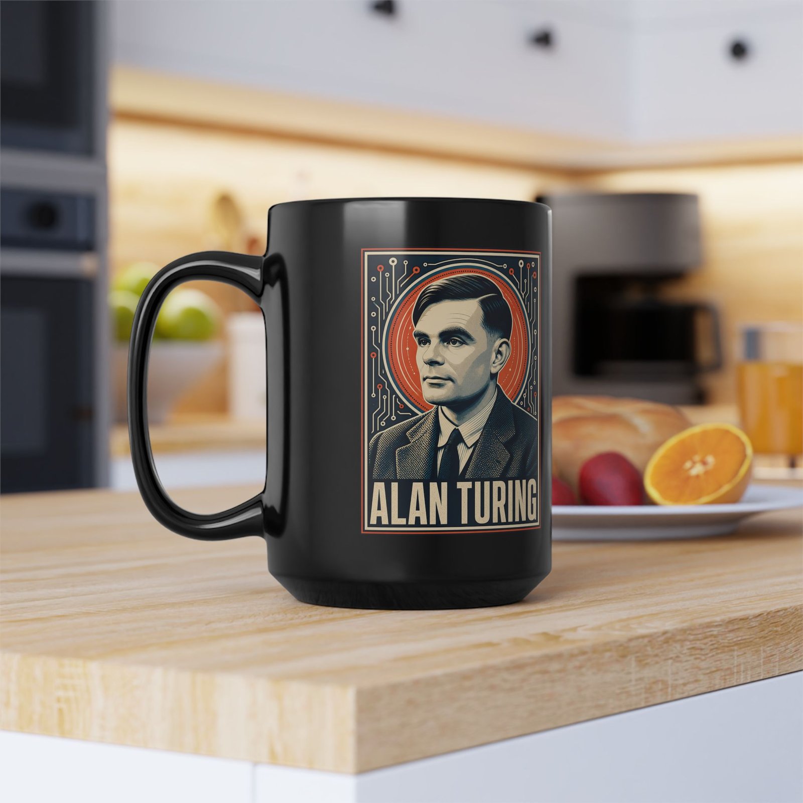 Alan Turing – Black Mug – Codebreaker, Visionary, Computing Pioneer - Image 8