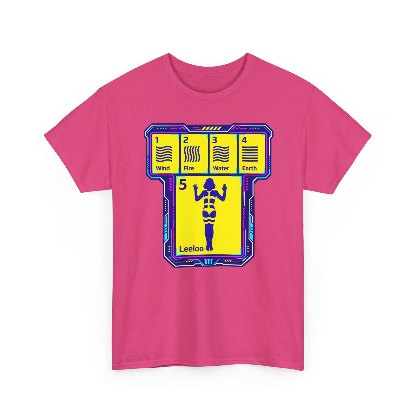 Fifth Element Chart - Unisex T-Shirt – Wind, Water, Fire, Earth... and Leeloo - Image 20