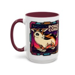 Porgi Corgi Color Accent Mug – Sip with Galactic Cuteness - Image 38