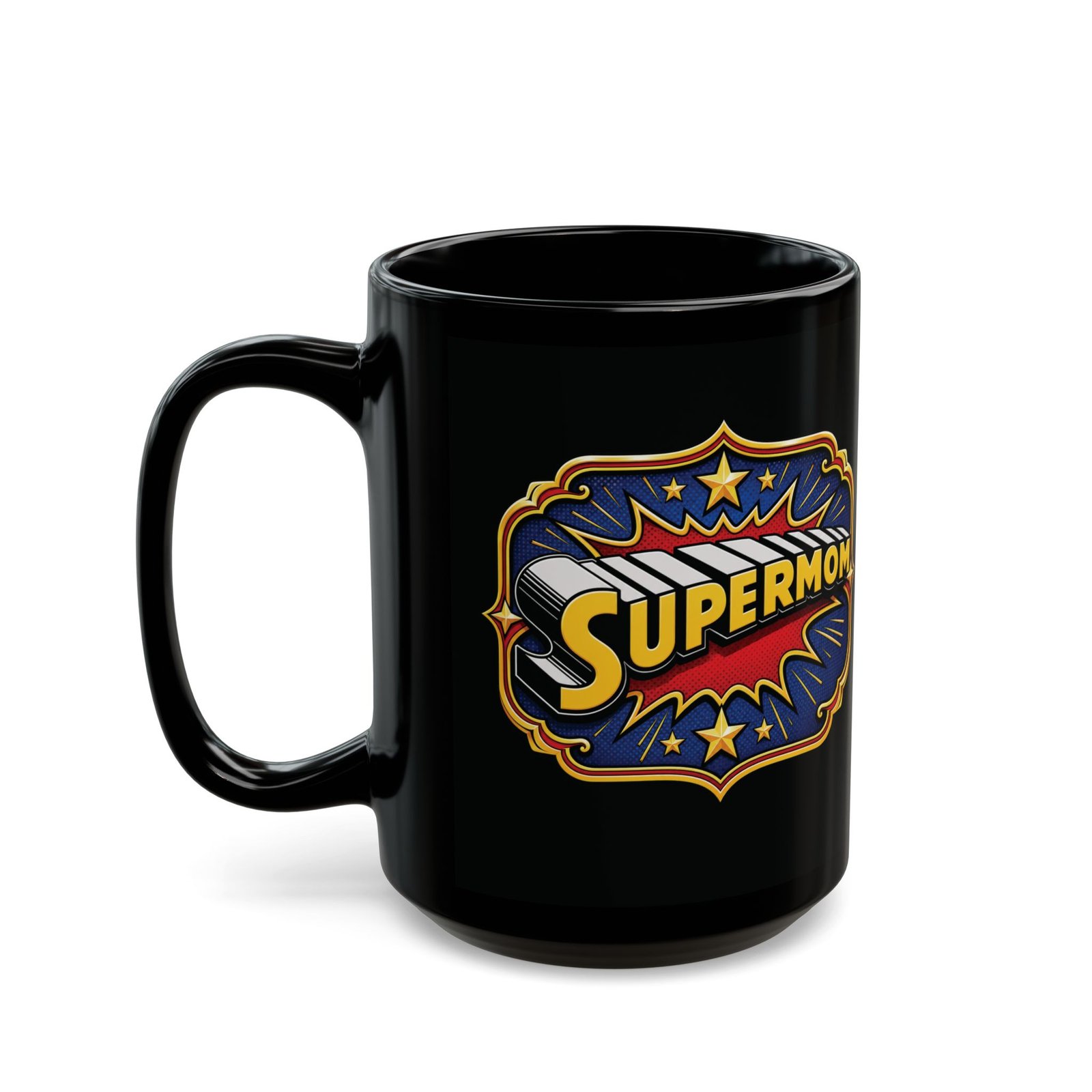 Supermom - Black Mug – Funny Superhero Mom - Mother’s Day Gift - Image 6