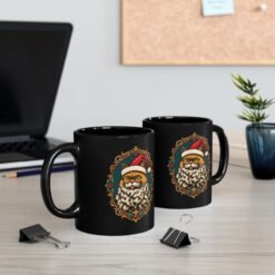 Santa Claws – Black Mug – Meowy and Bright - Image 5