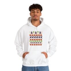 Halloween Ugly Sweater - Unisex Hoodie – Spooky Season Full Pattern Graphic Hoodie - Image 2