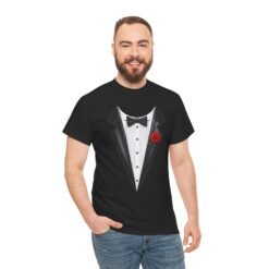 Tuxedo - Unisex T-Shirt – Funny Fake Tuxedo Costume - Formal Party Tee - Image 2