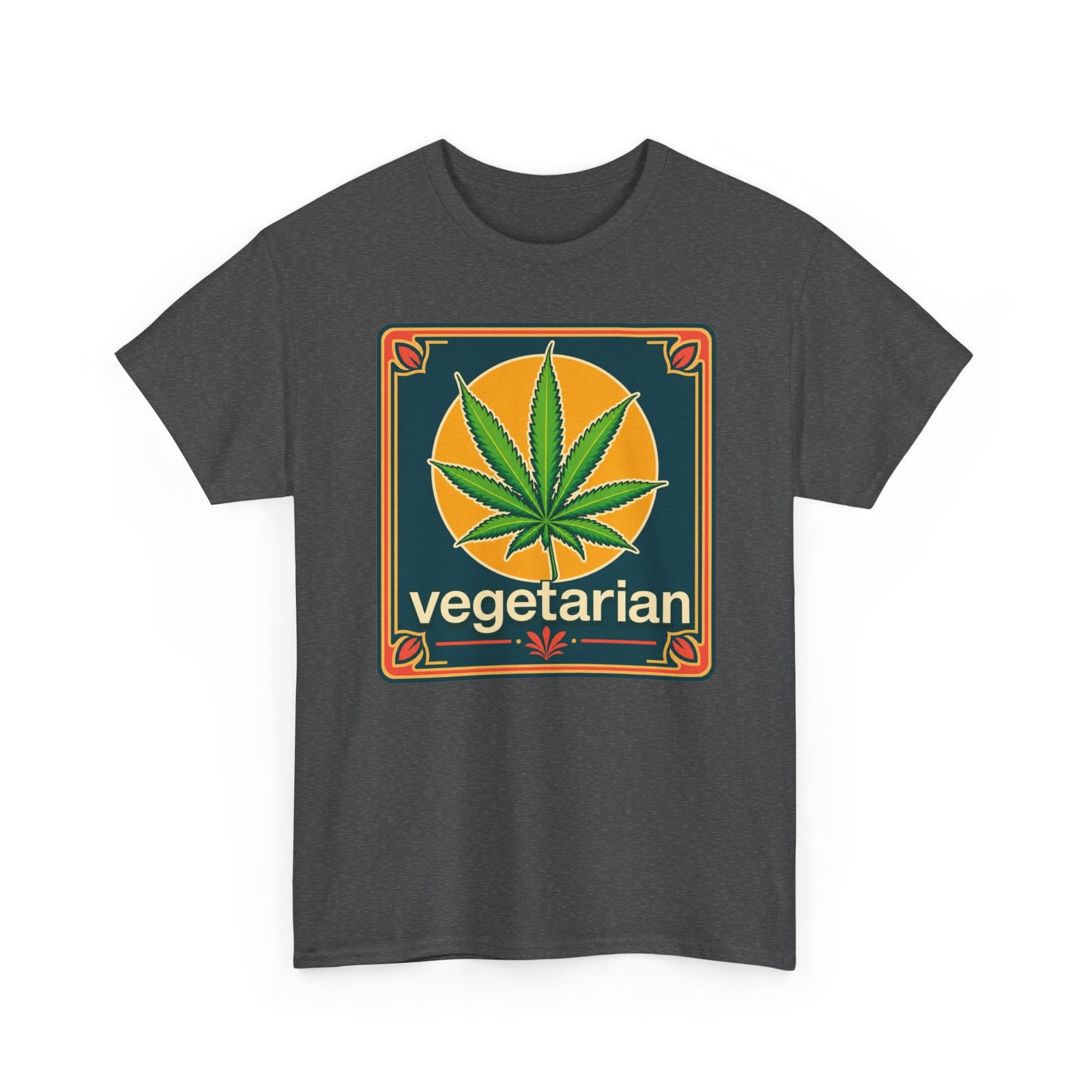 Vegetarian - Unisex T-Shirt – Funny Marijuana Leaf - Cannabis Lovers - Image 15