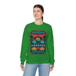 Dino-Mite Christmas - Unisex Sweatshirt – Funny Dinosaur - Ugly Christmas Sweater - Image 8