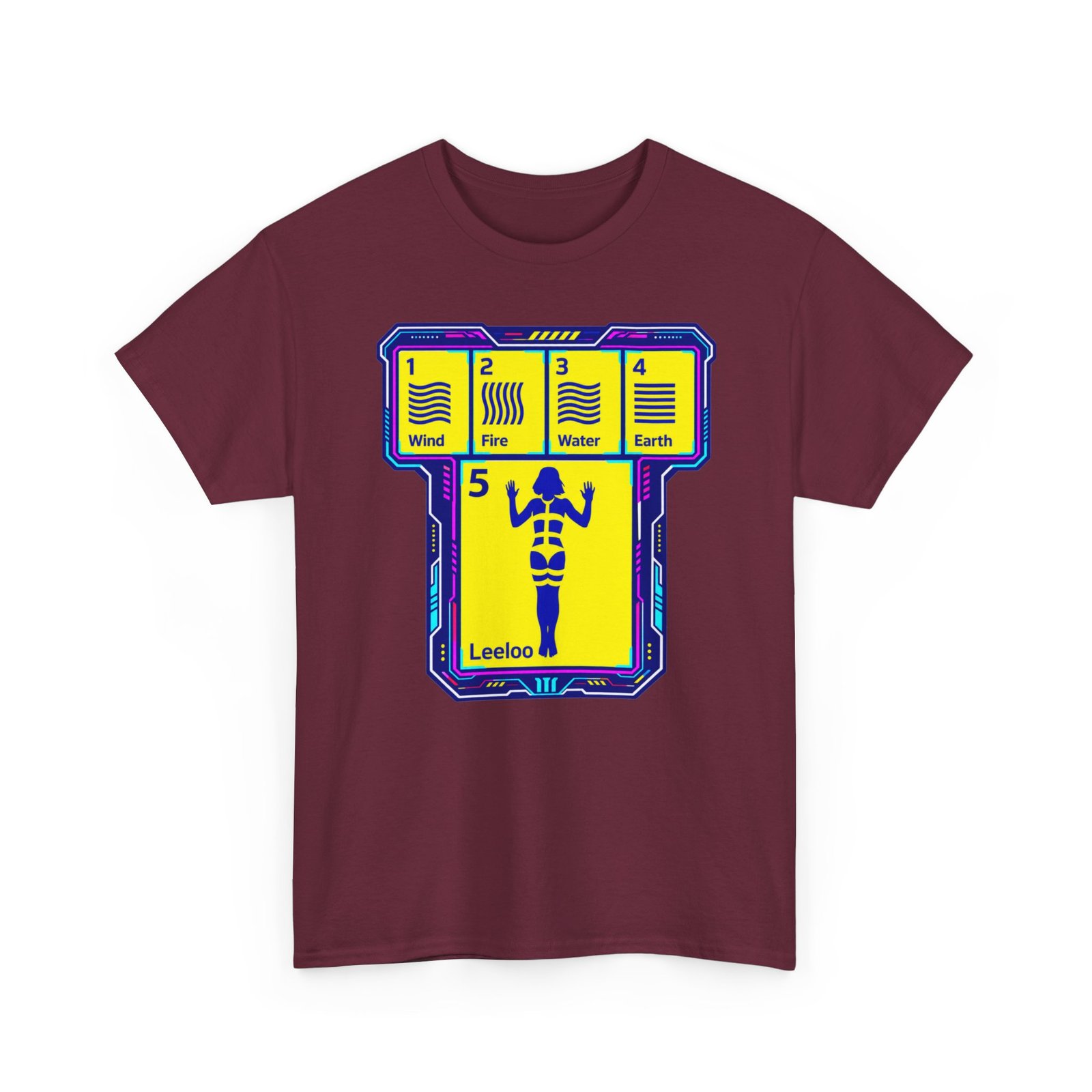 Fifth Element Chart - Unisex T-Shirt – Wind, Water, Fire, Earth... and Leeloo - Image 12