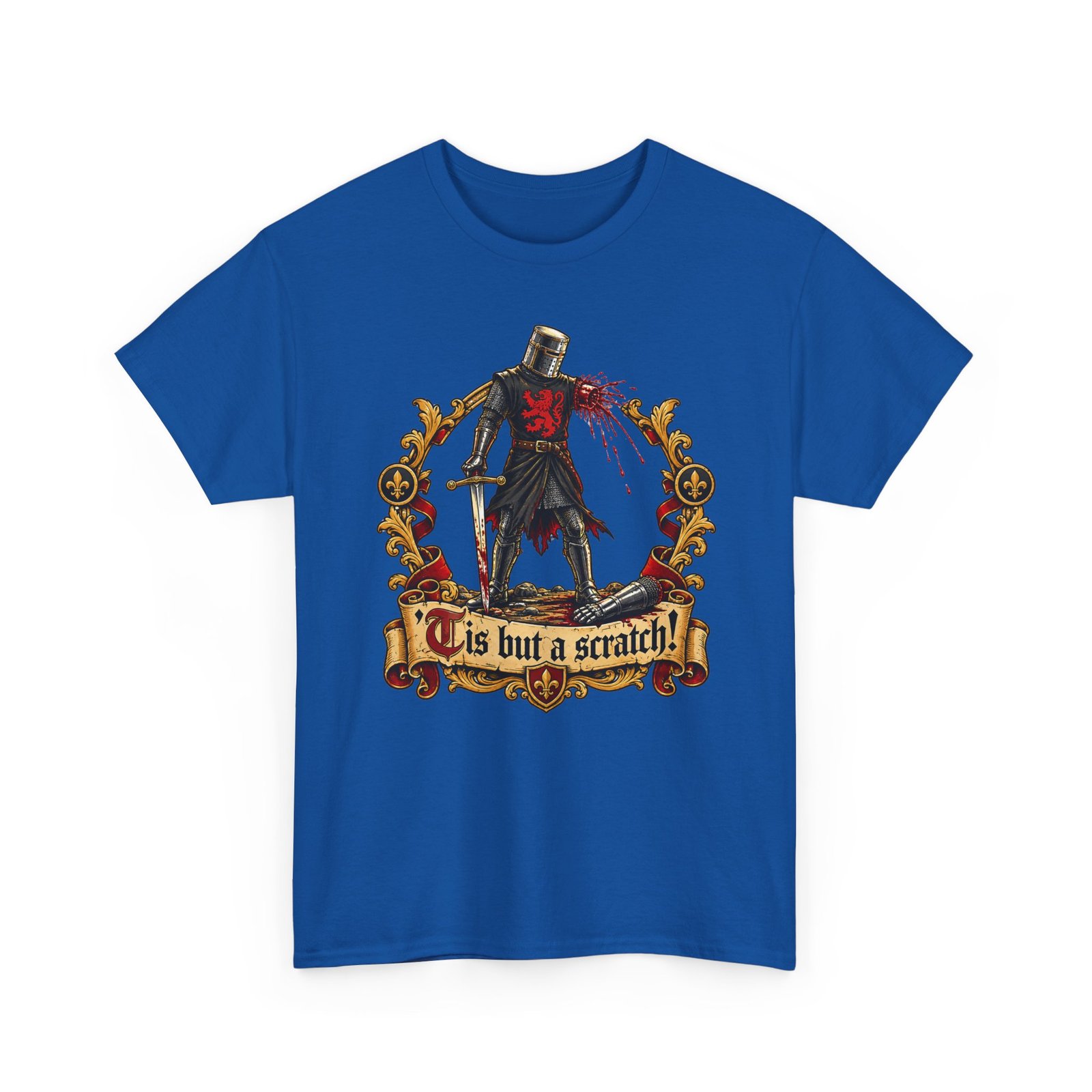 'Tis But A Scratch - Unisex T-Shirt – Funny Monty Python and the Holy Grail - Black Knight - Image 29