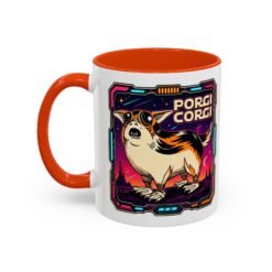 Porgi Corgi Color Accent Mug – Sip with Galactic Cuteness - Image 18